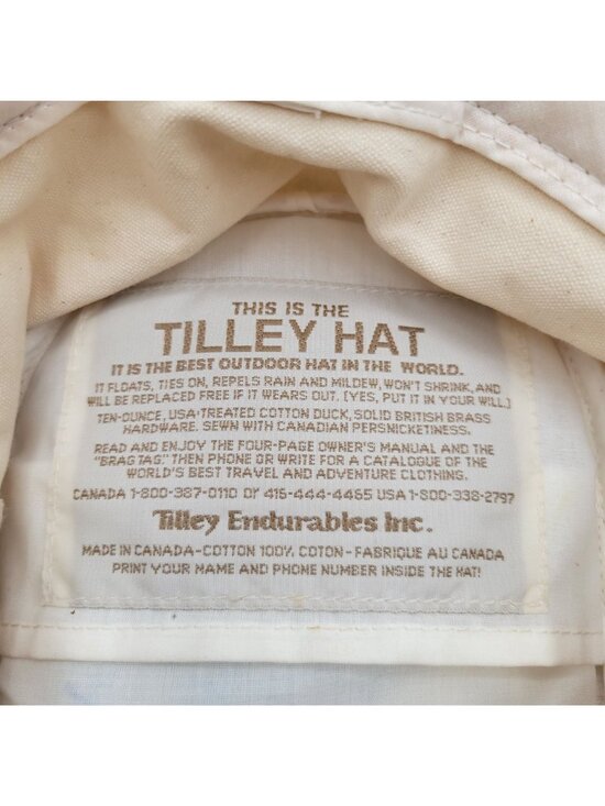 Tilley Endurables Outdoor Hat Beige Wide Brim Unisex Made In Canada Hiking Camp main image 14